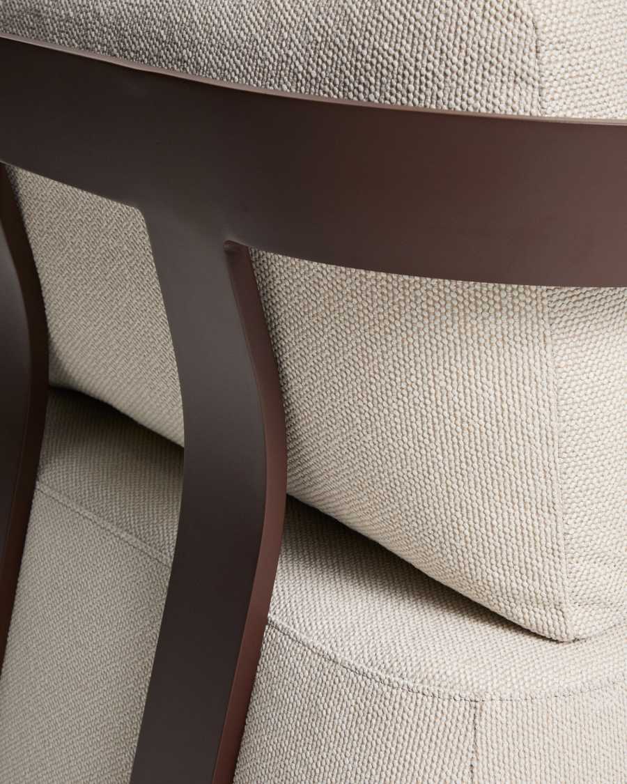 Πολυθρόνα εξωτερικού χώρου Tamaris από αλουμίνιο, καφέ