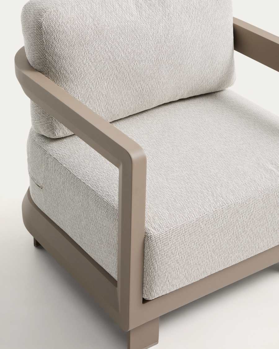 Πολυθρόνα εξωτερικού χώρου Nerano από αλουμίνιο, γκρι