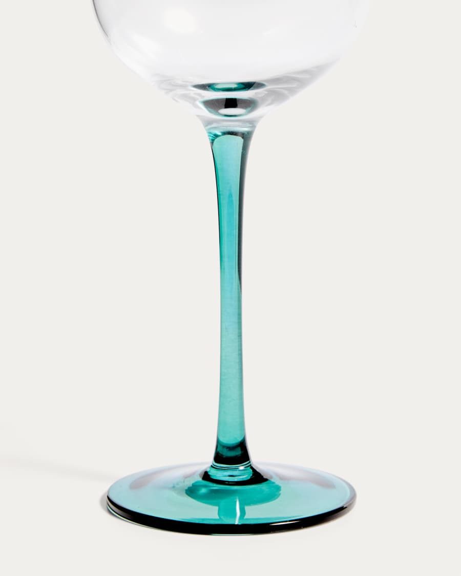 Copa de vi Irides de vidre blau i transparent 43 cl