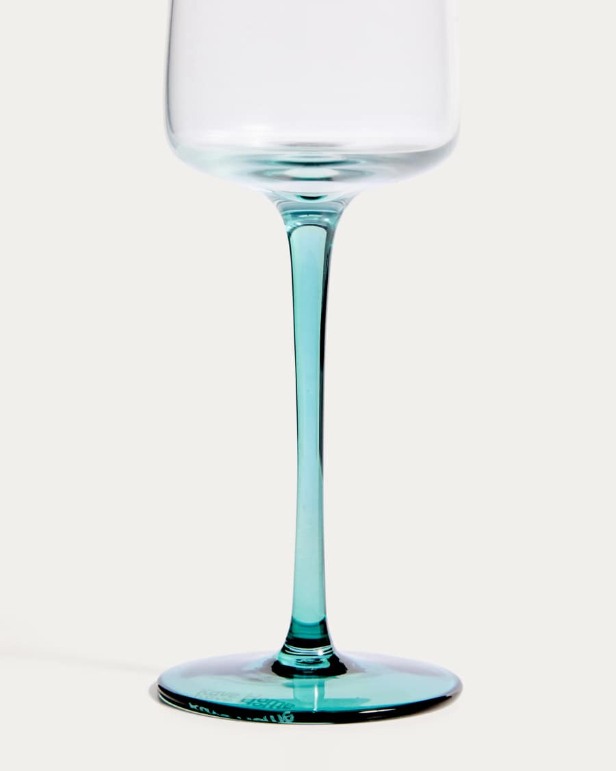 Irides blauw en transparant champagneglas 31,5 cl