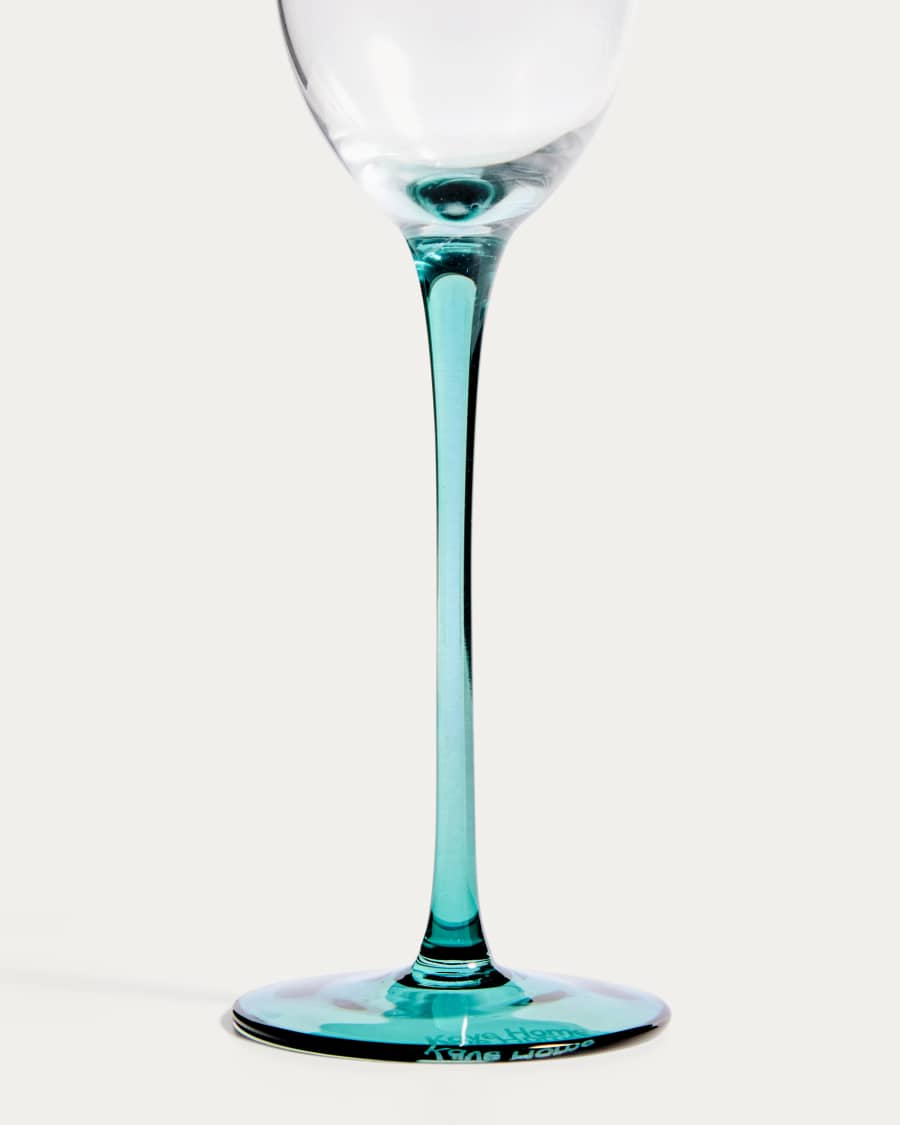 Irides blauw en transparant champagneglas 24,5 cl