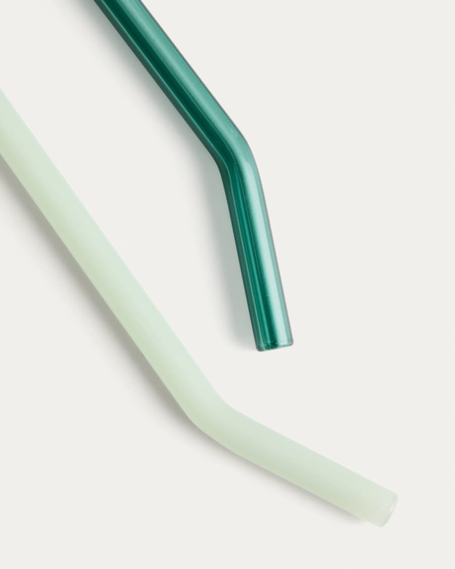 Micla set of 6 glass straws 10.5 cm