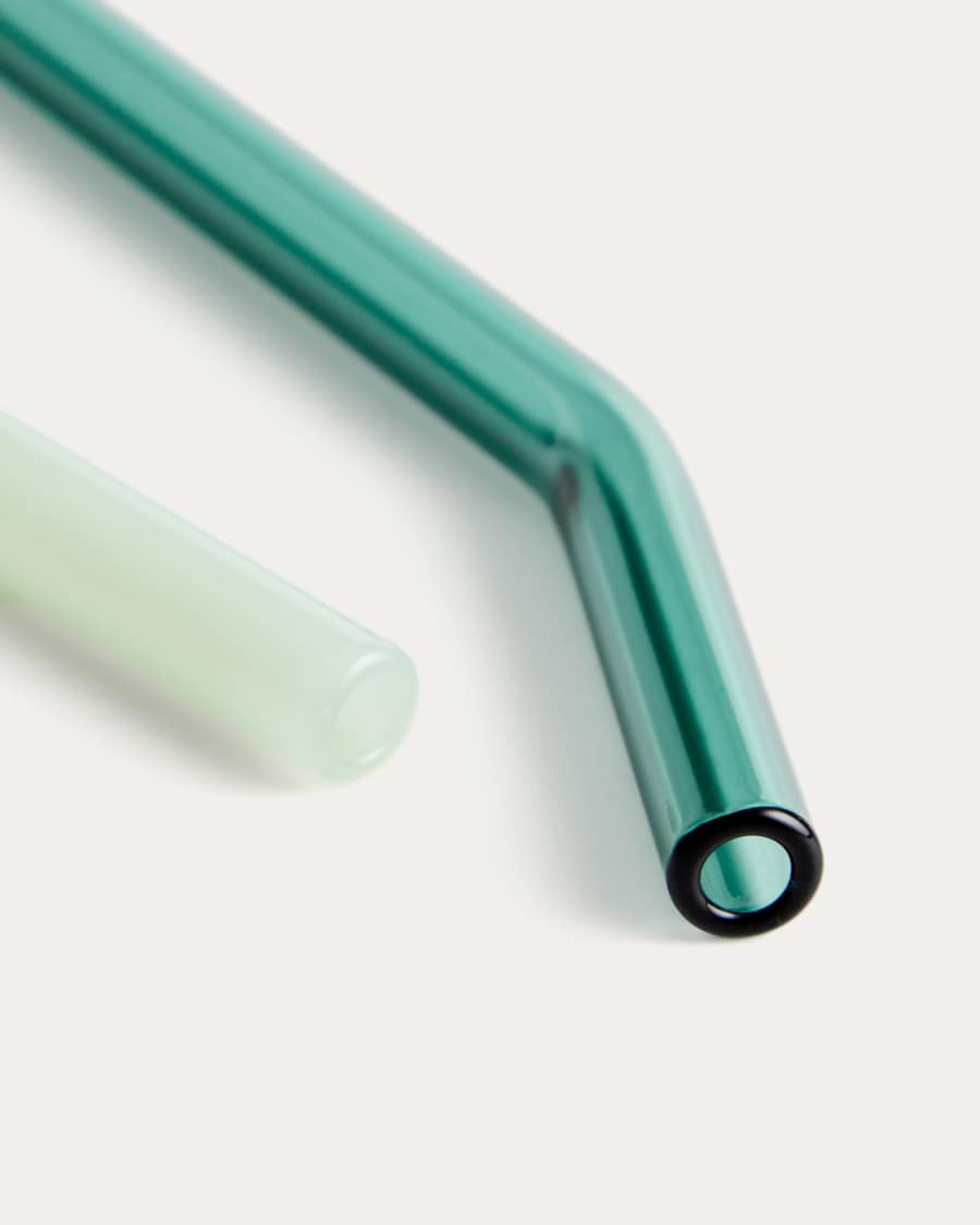 Micla set of 6 glass straws 10.5 cm