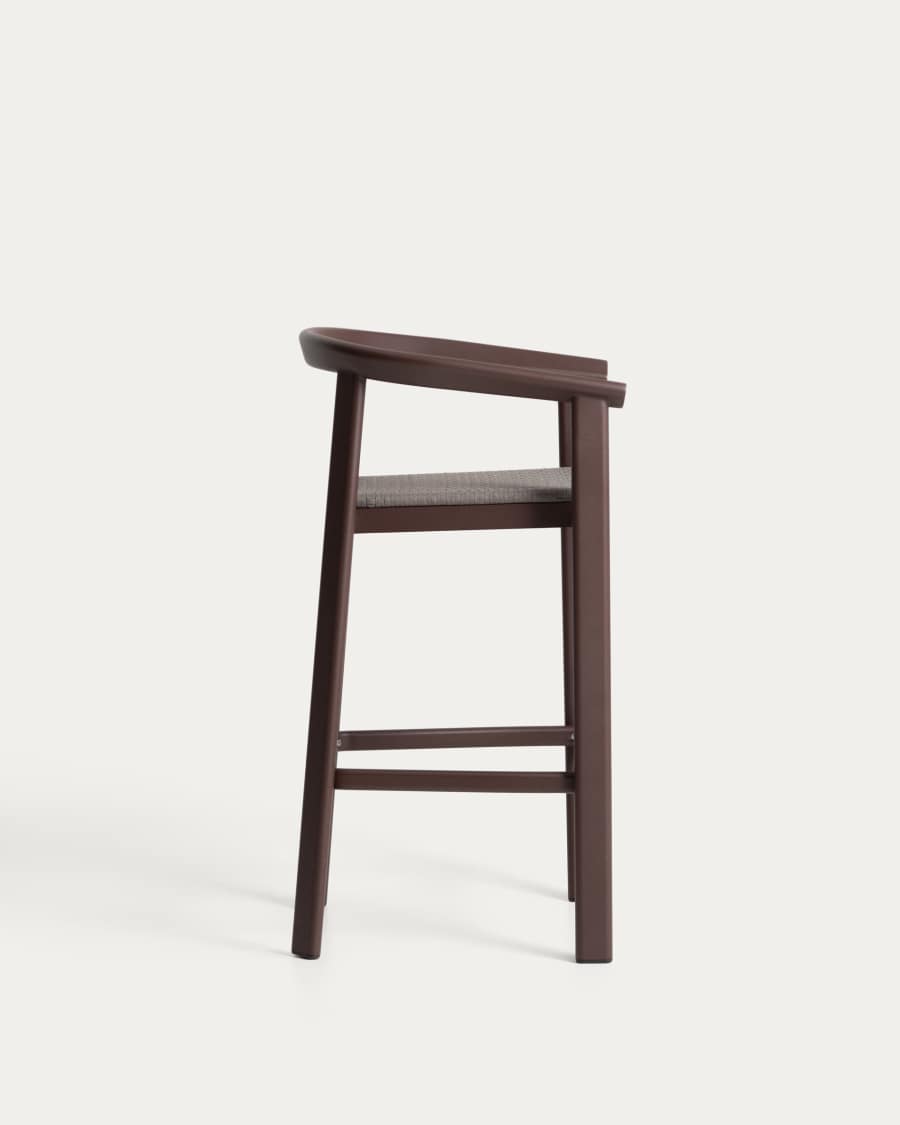 Σκαμπό Erice από αλουμίνιο και καφέ σχοινί 75 εκ