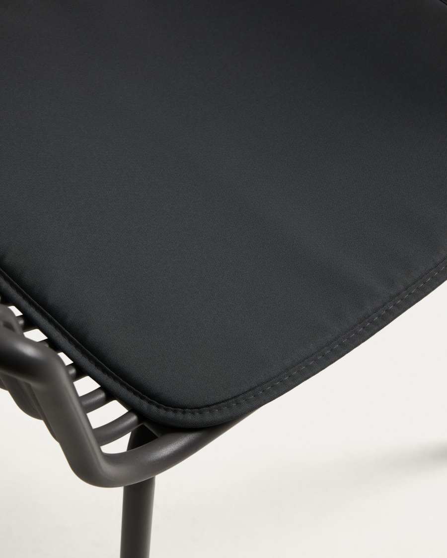 Καρέκλα εξωτερικού χώρου Surpika με ατσάλινα πόδια σε γραφίτη