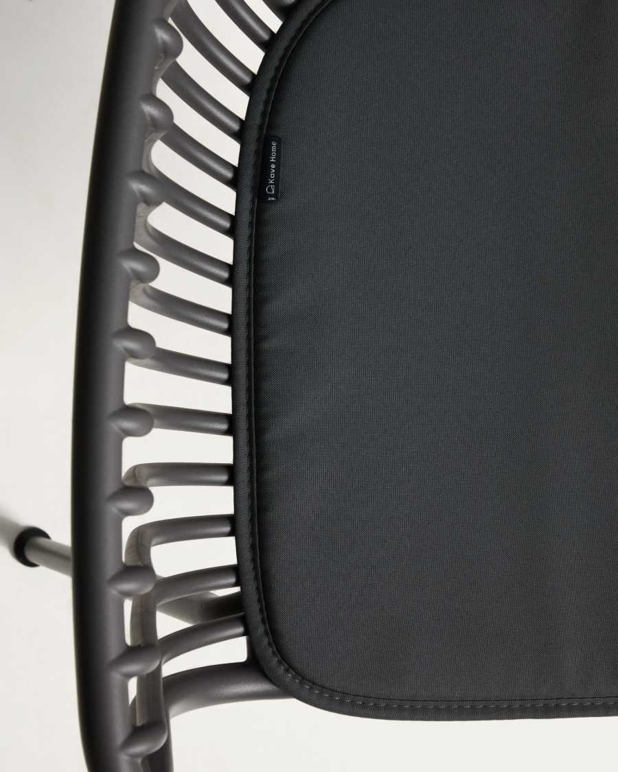 Καρέκλα εξωτερικού χώρου Surpika με ατσάλινα πόδια σε γραφίτη