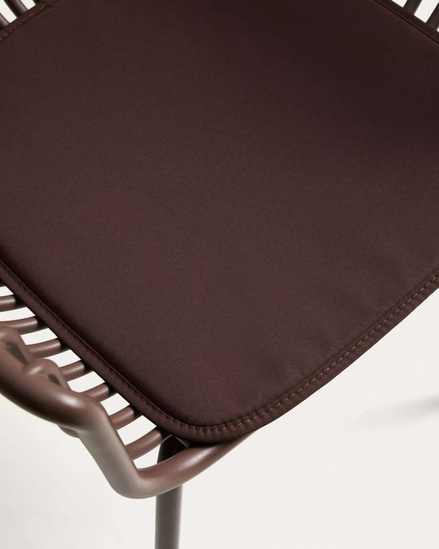 Καρέκλα εξωτερικού χώρου Surpika με καφέ ατσάλινα πόδια