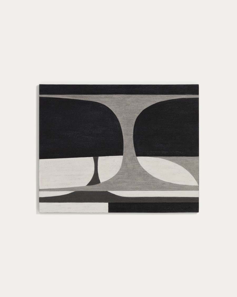 Πίνακας αφηρημένης τέχνης Onure λευκό & μαύρο 80 x 100 εκ