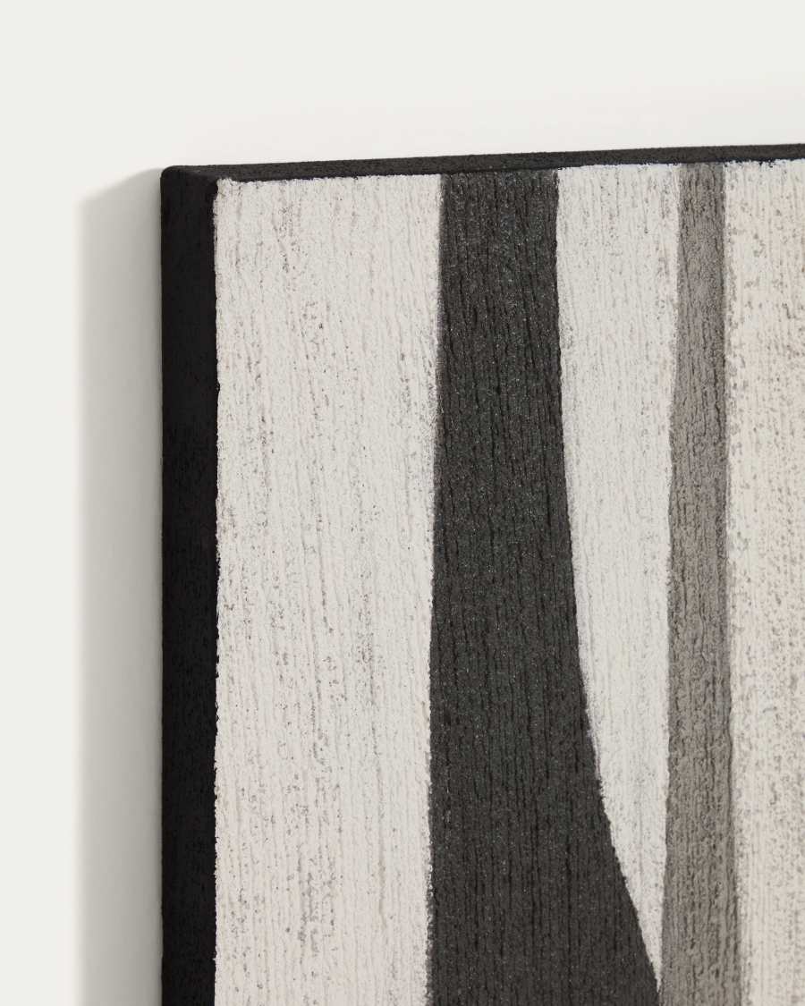 Πίνακας αφηρημένης τέχνης Onure λευκό & μαύρο 80 x 100 εκ