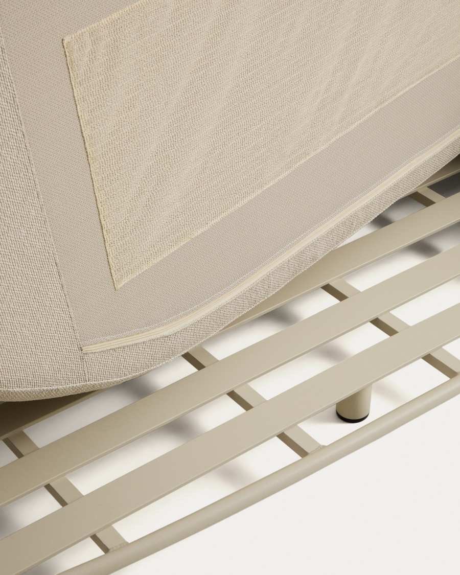 Osani ecru 2-seater sofa with taupe rope cord 170cm