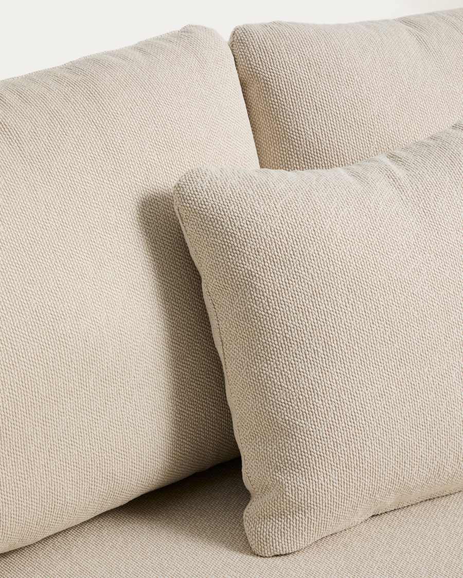 Osani ecru 2-seater sofa with taupe rope cord 170cm