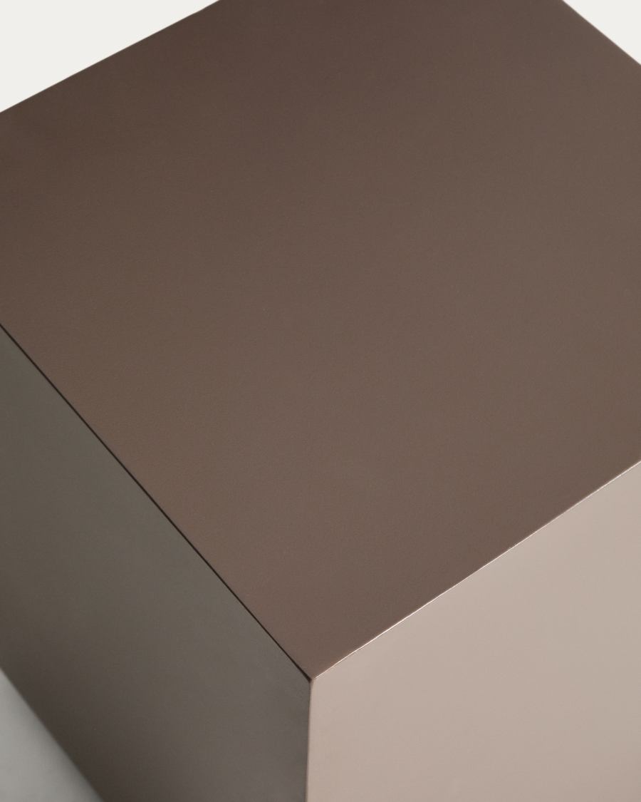 Rustella side table in brown concrete 35 x 35cm