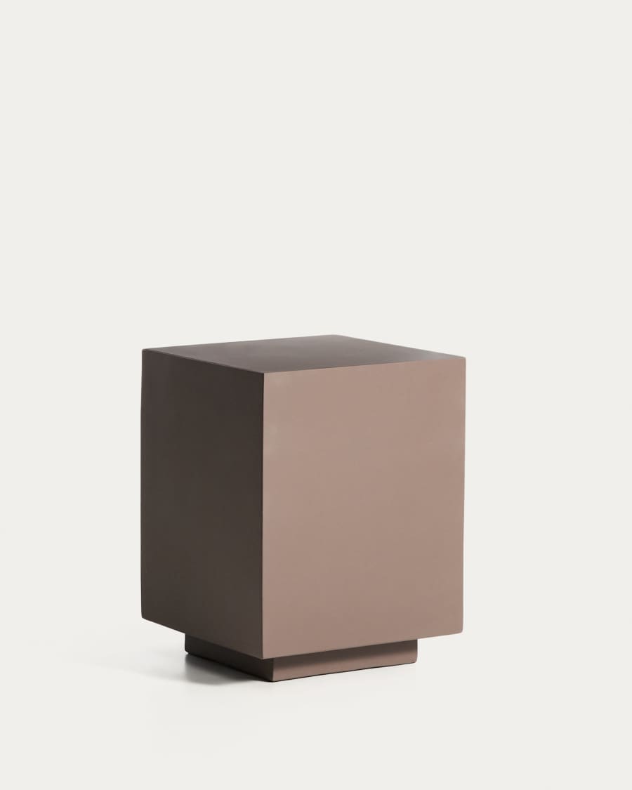 Rustella side table in brown concrete 35 x 35cm