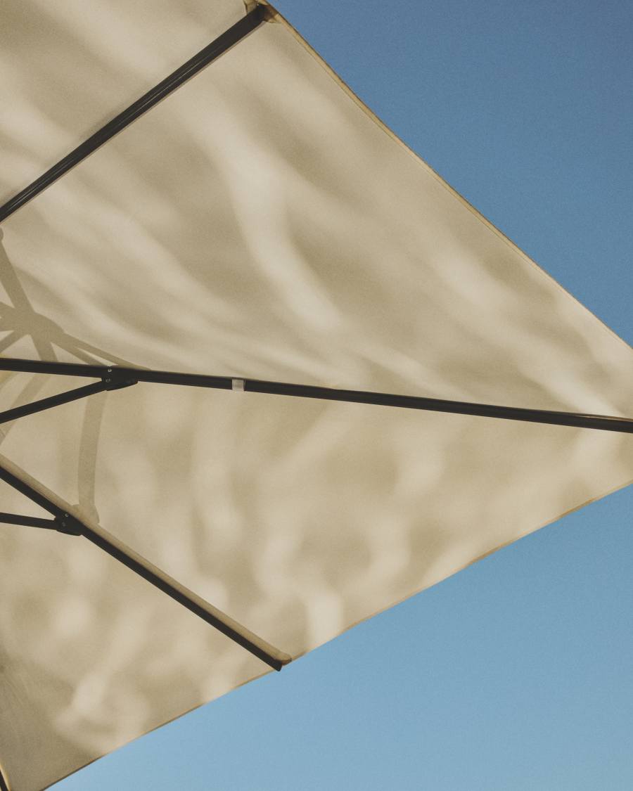 Ombrellone eccentrico Noli beige con struttura in alluminio tortora 300 x 300 cm