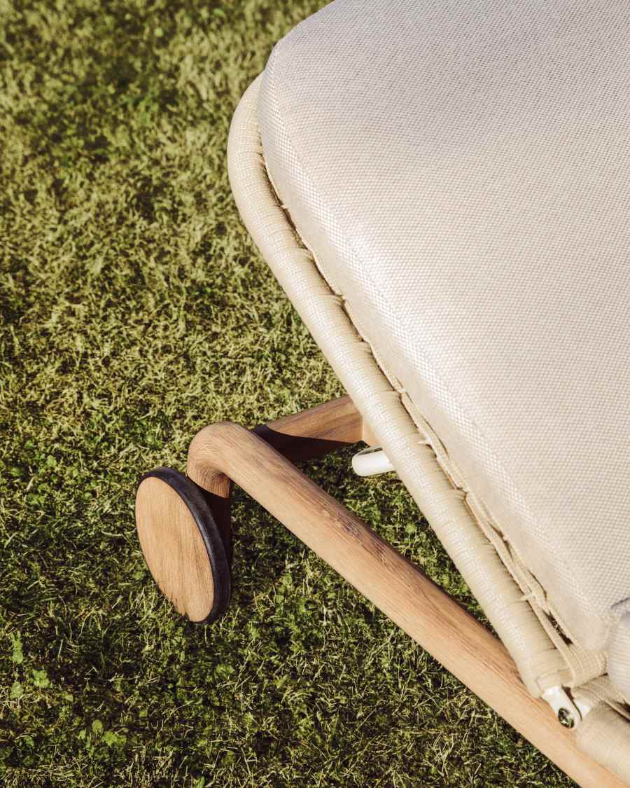 Διπλή ξαπλώστρα Alipa από μασίφ ξύλο ακακίας και 100% FSC εκρού σκοινί