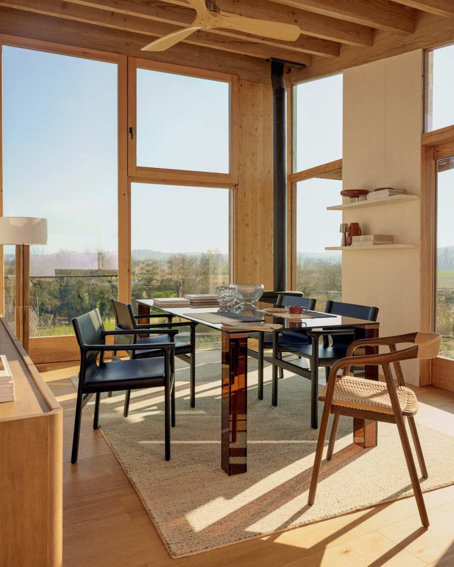 Tavolo Adularia in vetro temperato marrone 200 x 100 cm