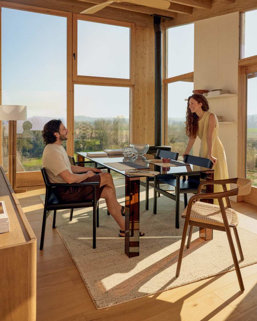 Tavolo Adularia in vetro temperato marrone 200 x 100 cm