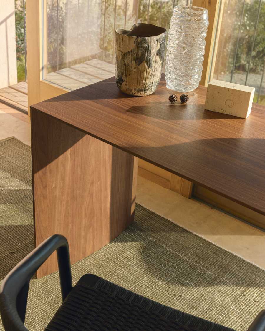 Litto work desk in walnut veneer FSC Mix Credit 140 x 60 cm