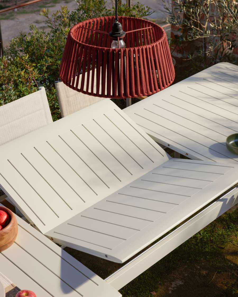 Aldet ceiling lamp shade in terracotta flat rope cord Ø46cm