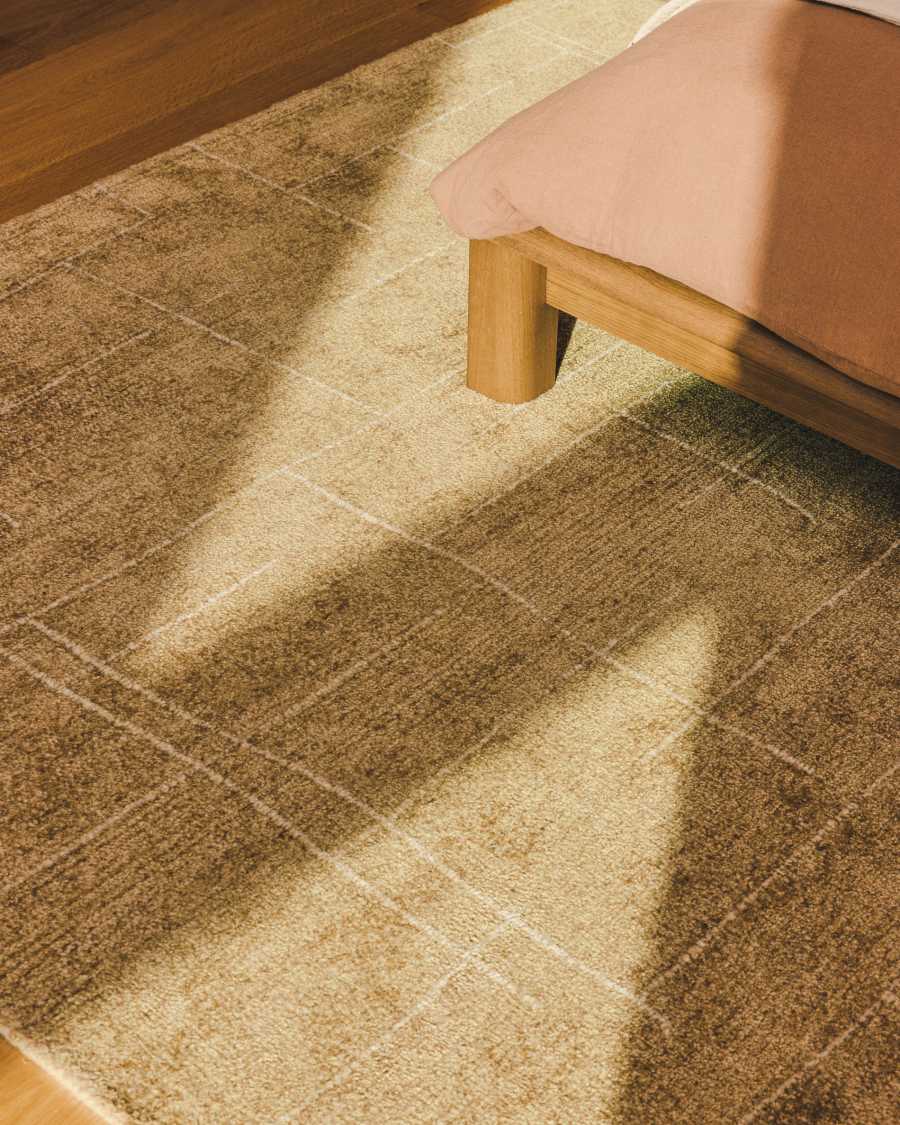 Χαλί Eloda από μαλλί και βισκόζη, μουσταρδί 200 x 300 εκ