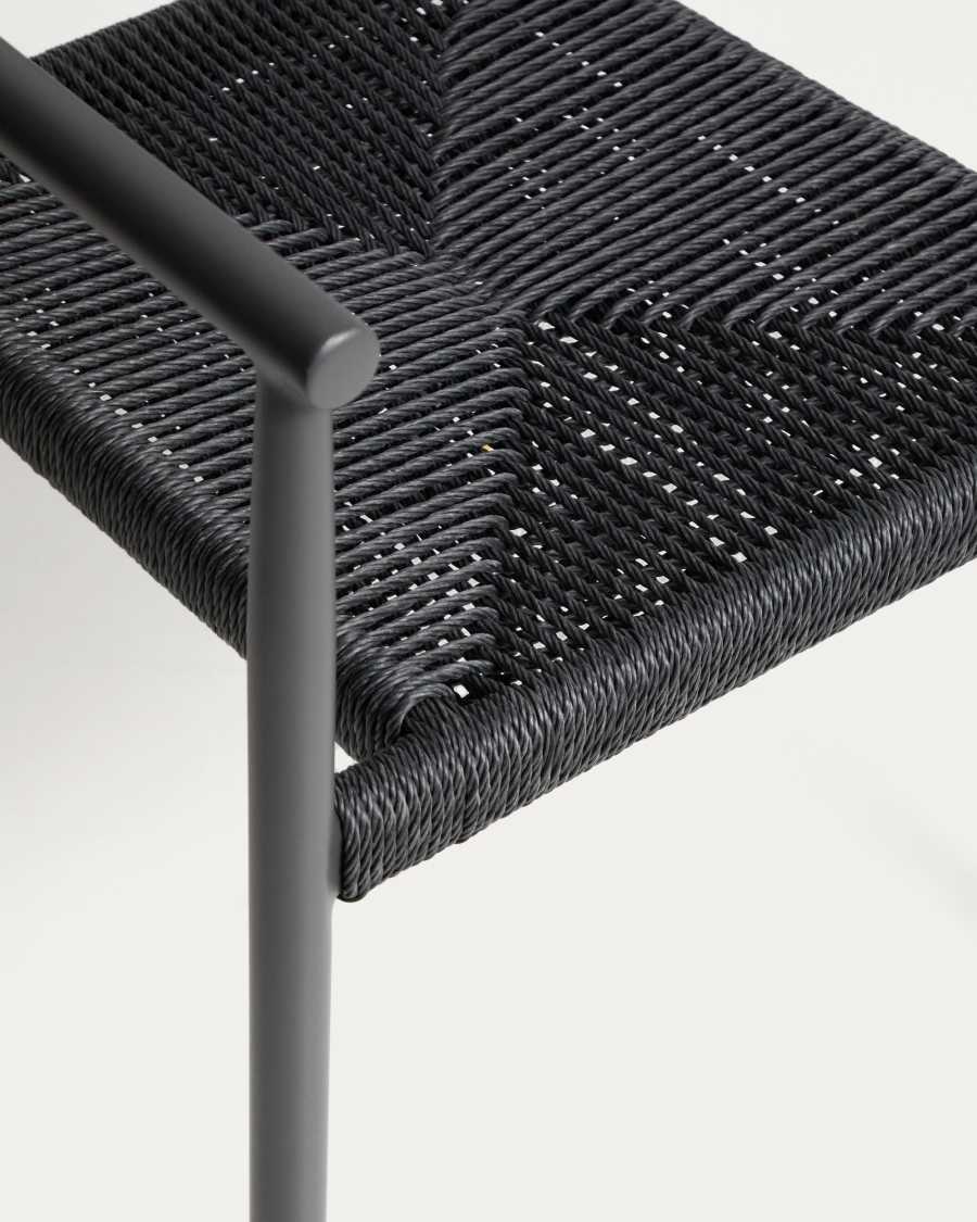 Livadia stackable outdoor chair in graphite aluminium