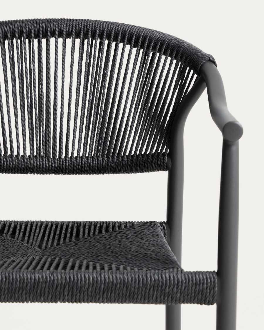 Livadia stackable outdoor chair in graphite aluminium