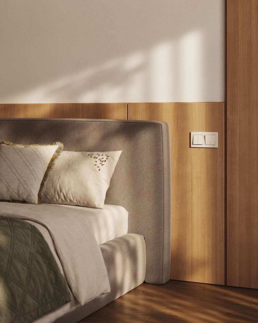 Blok brown bed with removable cover for 160 x 200cm mattress FSC Mix Credit