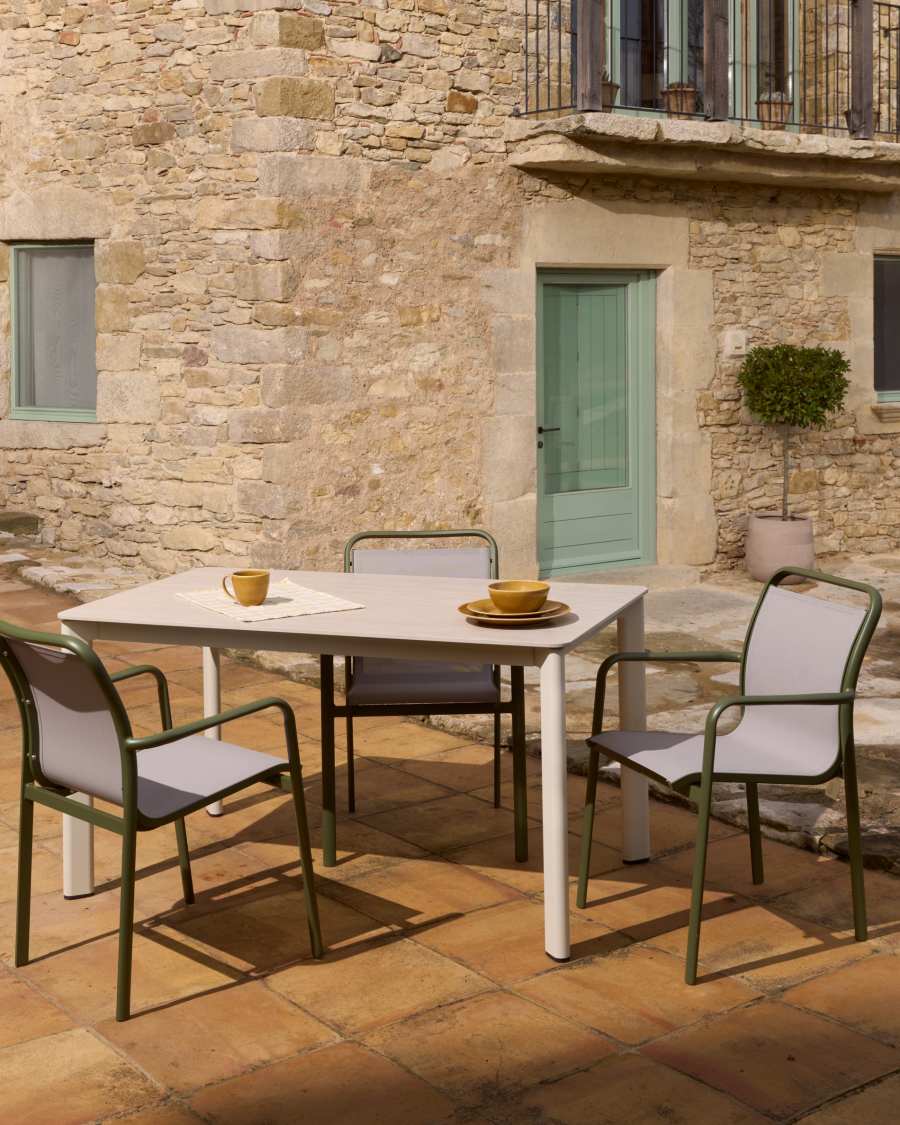 Σετ 2 σουπλά Adesta, 100% βαμβάκι εκρού με κίτρινα καρό, 35 x 50 εκ.