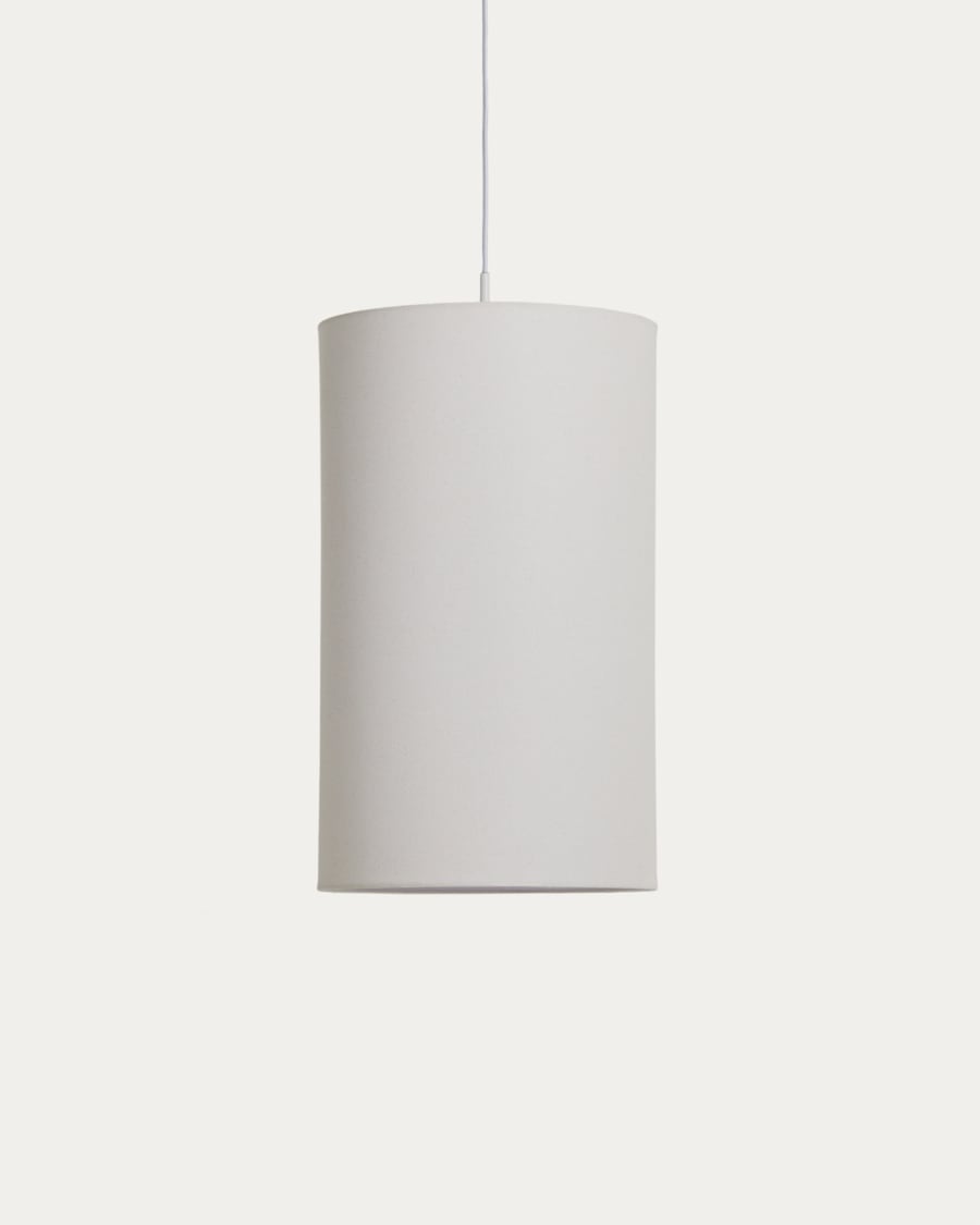 Lampenschirm für Deckenleuchten Niani aus elfenbeinfarbener Baumwolle Ø 30 cm