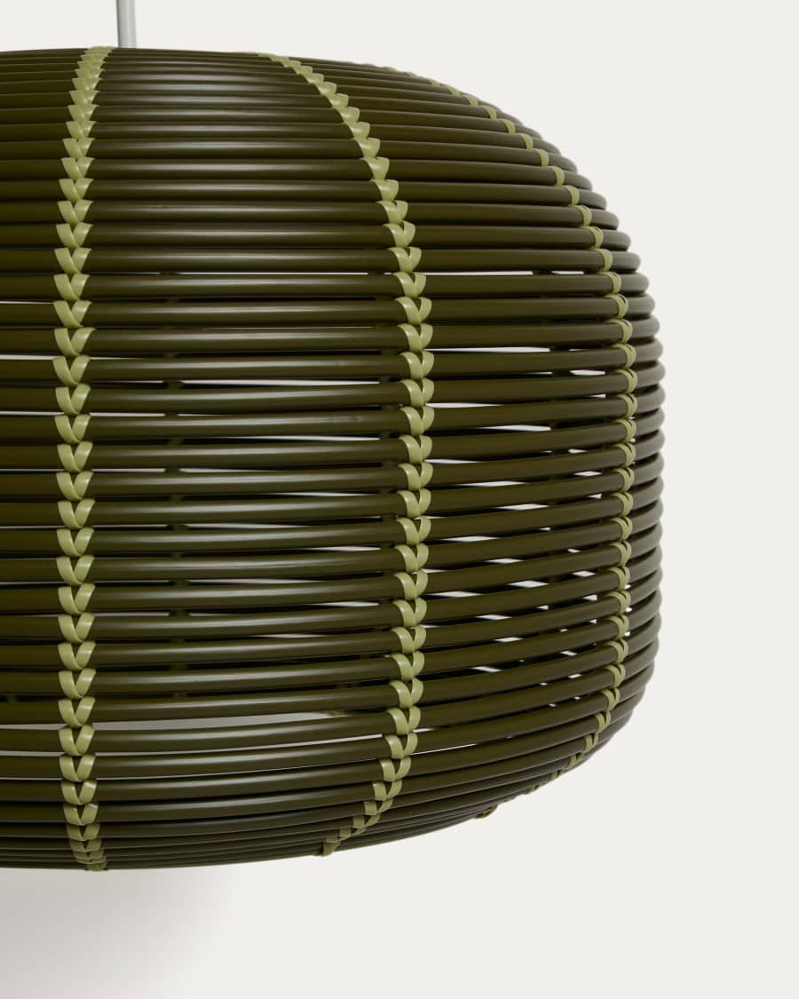 Garoina lampshade for outdoor ceiling lamp in green synthetic rattan Ø 50cm