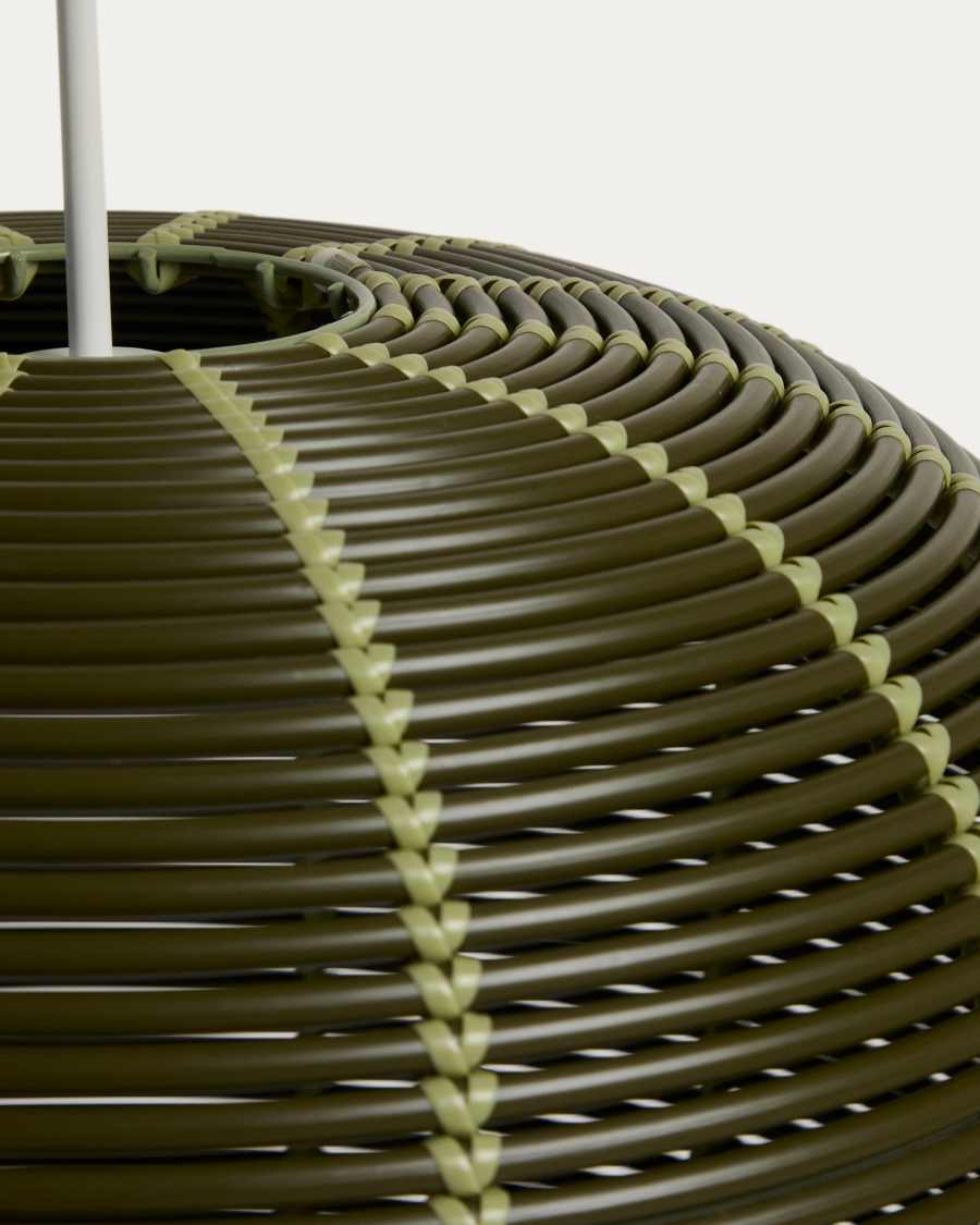 Garoina lampshade for outdoor ceiling lamp in green synthetic rattan Ø 50cm