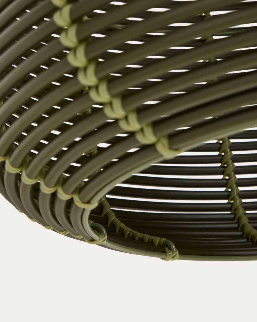 Garoina lampshade for outdoor ceiling lamp in green synthetic rattan Ø 50cm