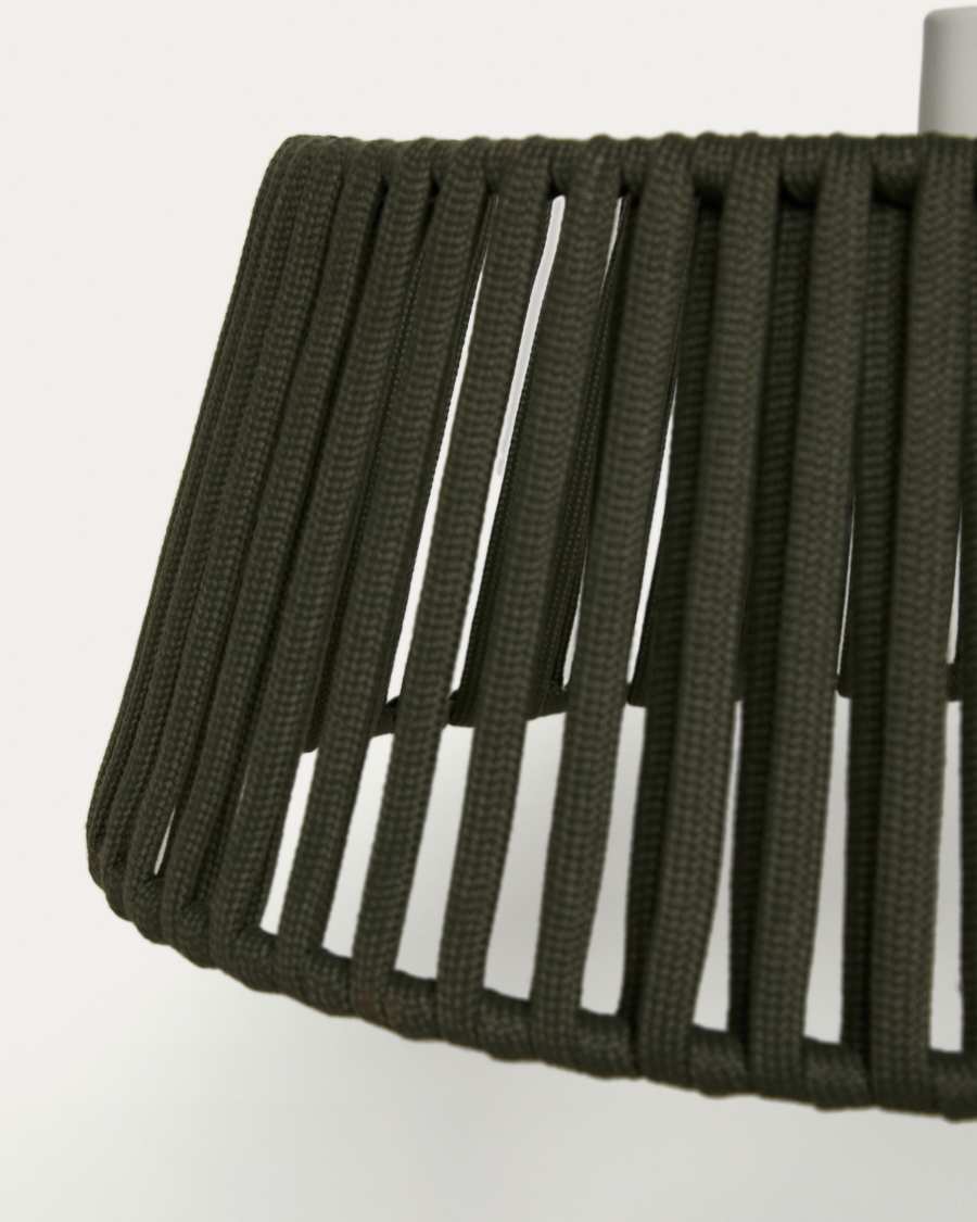 Σκίαστρο οροφής Aldet από πλακέ σχοινί πράσινο, Ø46 εκ.