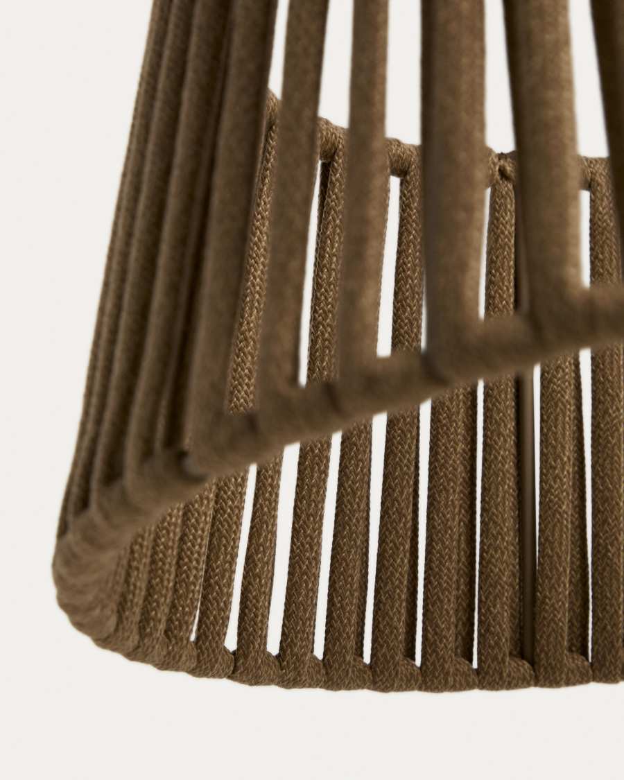 Σκίαστρο οροφής Aldet από πλακέ σχοινί μπεζ, Ø46 εκ.