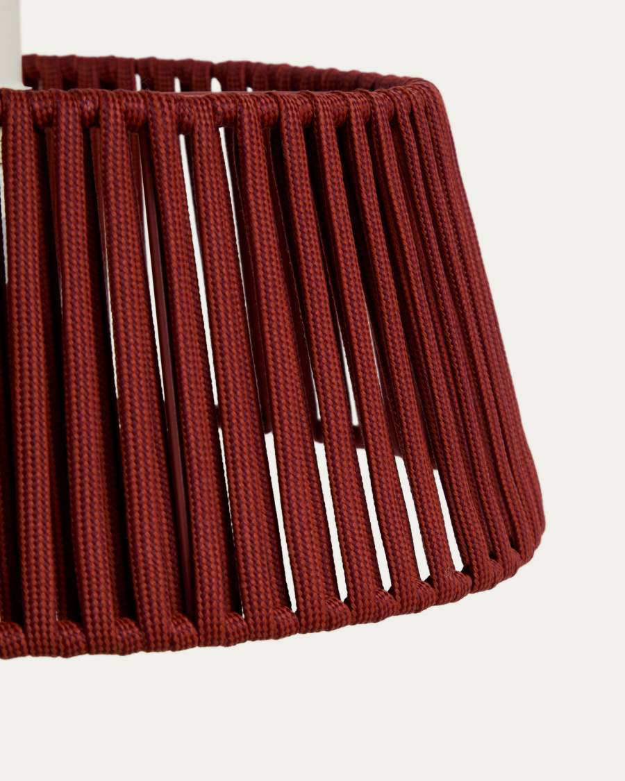 Aldet ceiling lamp shade in terracotta flat rope cord Ø46cm