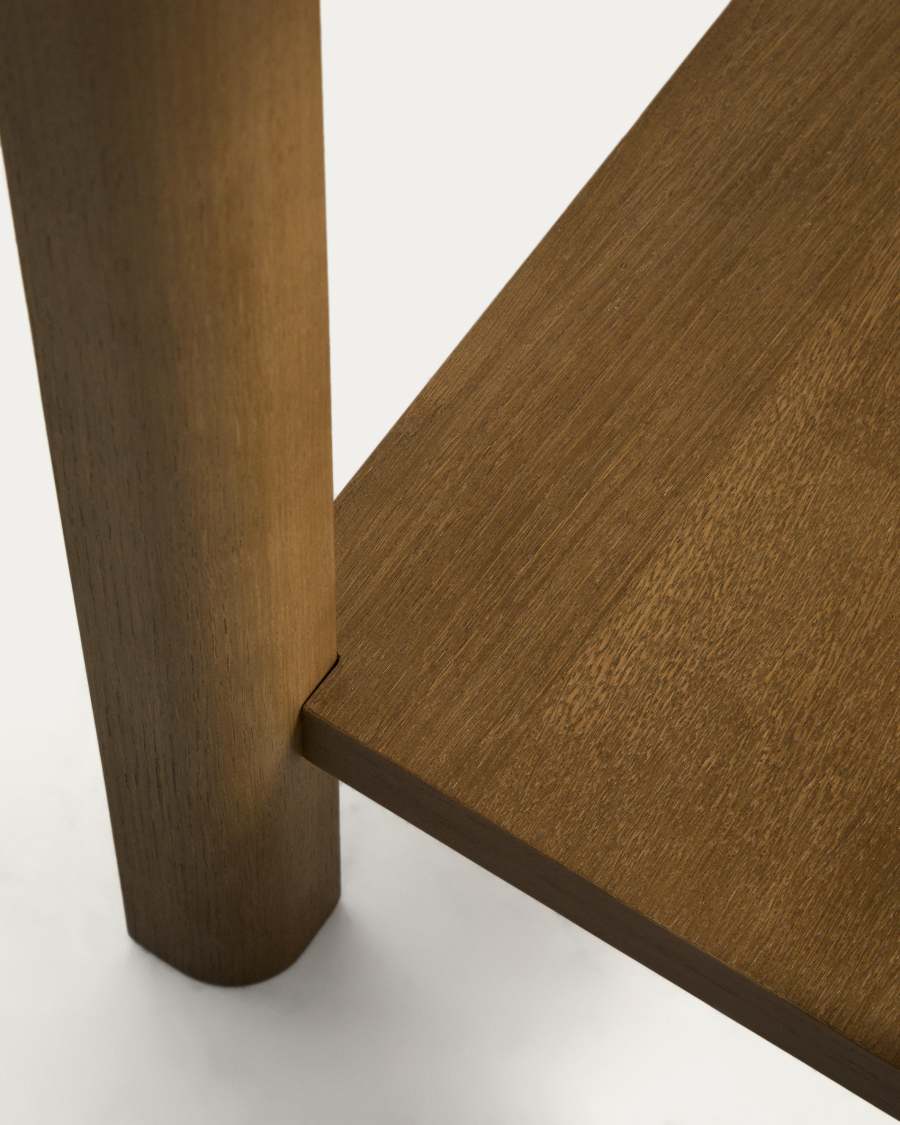 Arelida sideboard made of oak veneer and solid oak wood with light brown finish 80 x 35cm