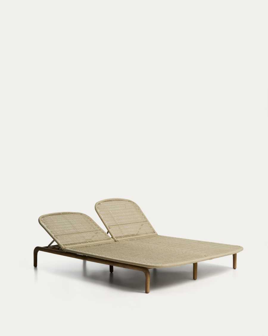 Διπλή ξαπλώστρα Alipa από μασίφ ξύλο ακακίας και 100% FSC εκρού σκοινί