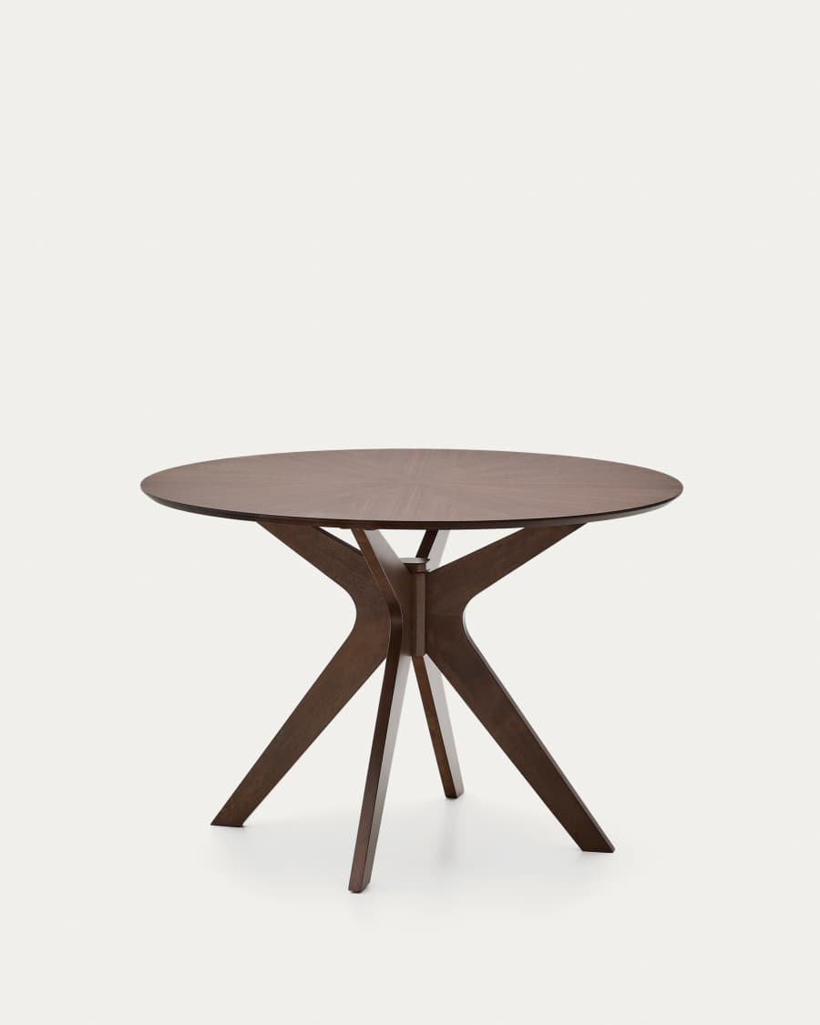 Naanim round table in walnut veneer, Ø 100 cm