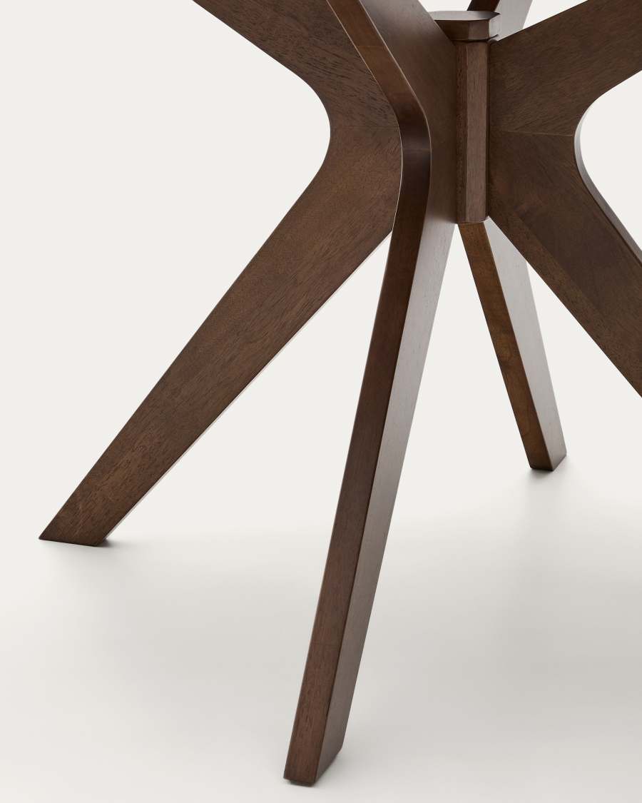 Naanim round table in walnut veneer, Ø 100 cm