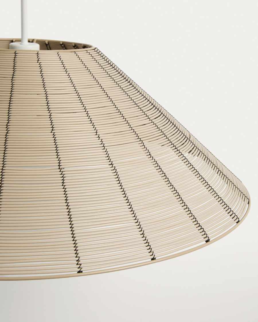 Saranella lampshade for outdoor ceiling lamp in light grey synthetic rattan Ø 70cm