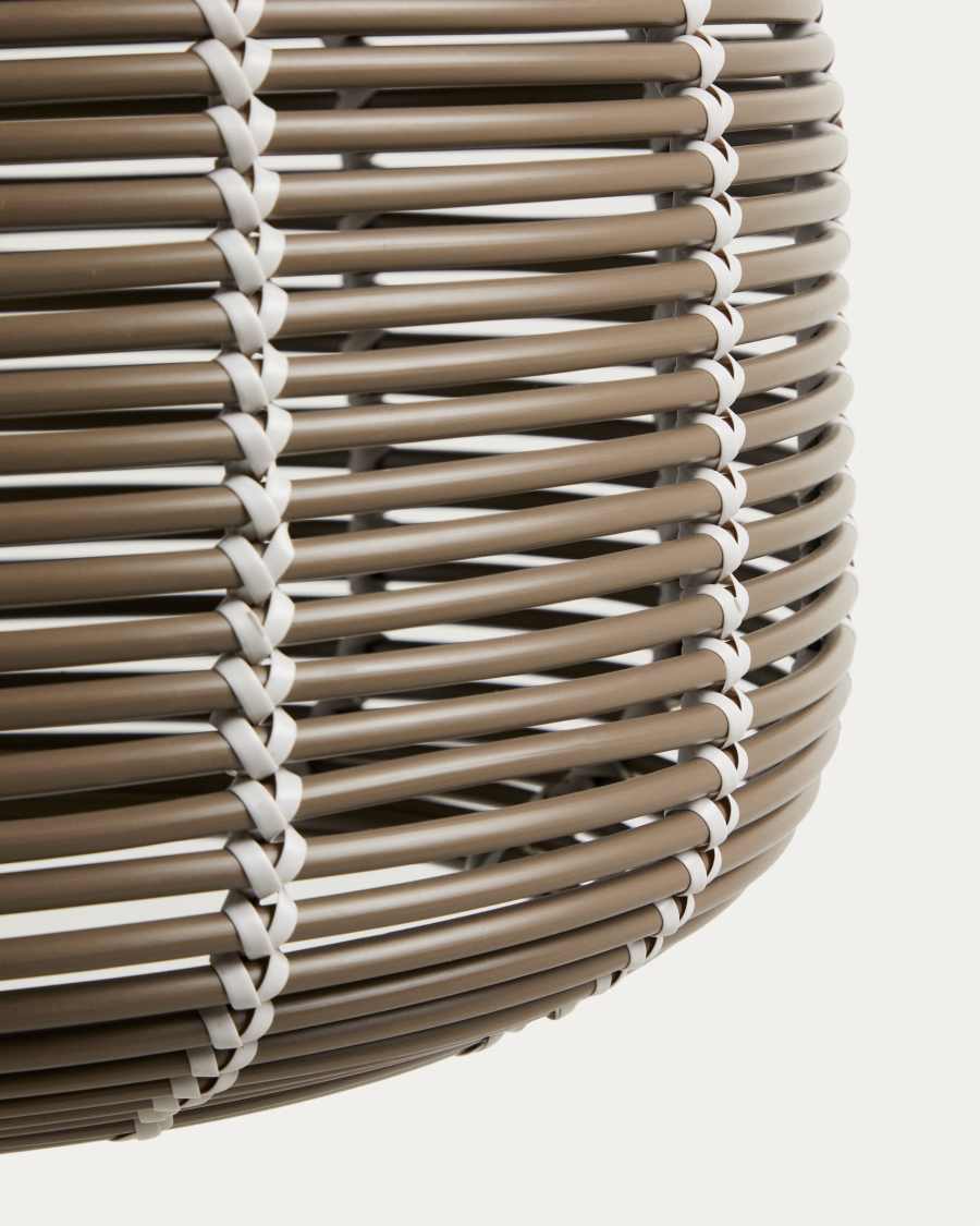 Garoina lampshade for outdoor ceiling lamp in taupe synthetic rattan Ø 50cm