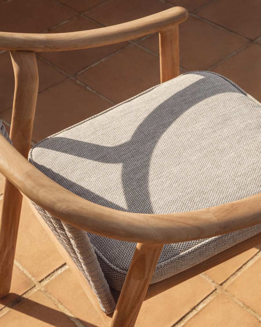 Elunda stackable outdoor chair in solid teak wood FSC 100%