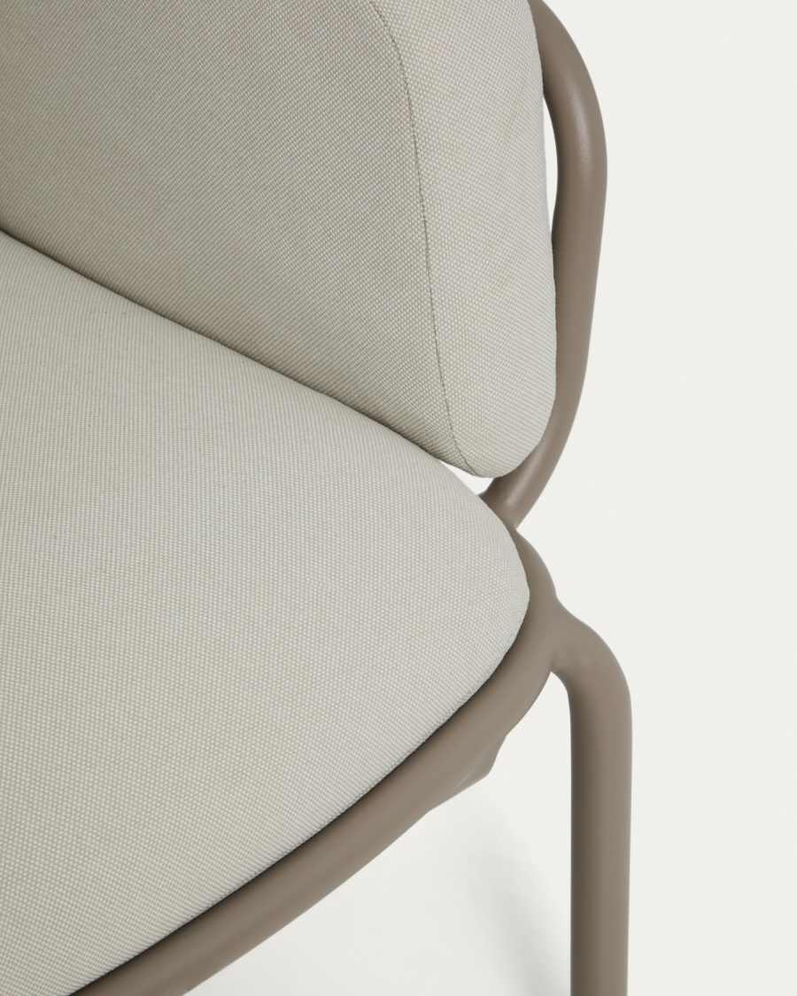 Τριθέσιος καναπές εξωτερικού χώρου Joncols από αλουμίνιο με φινίρισμα βαφής σε μπεζ χρώμα, 225 cm