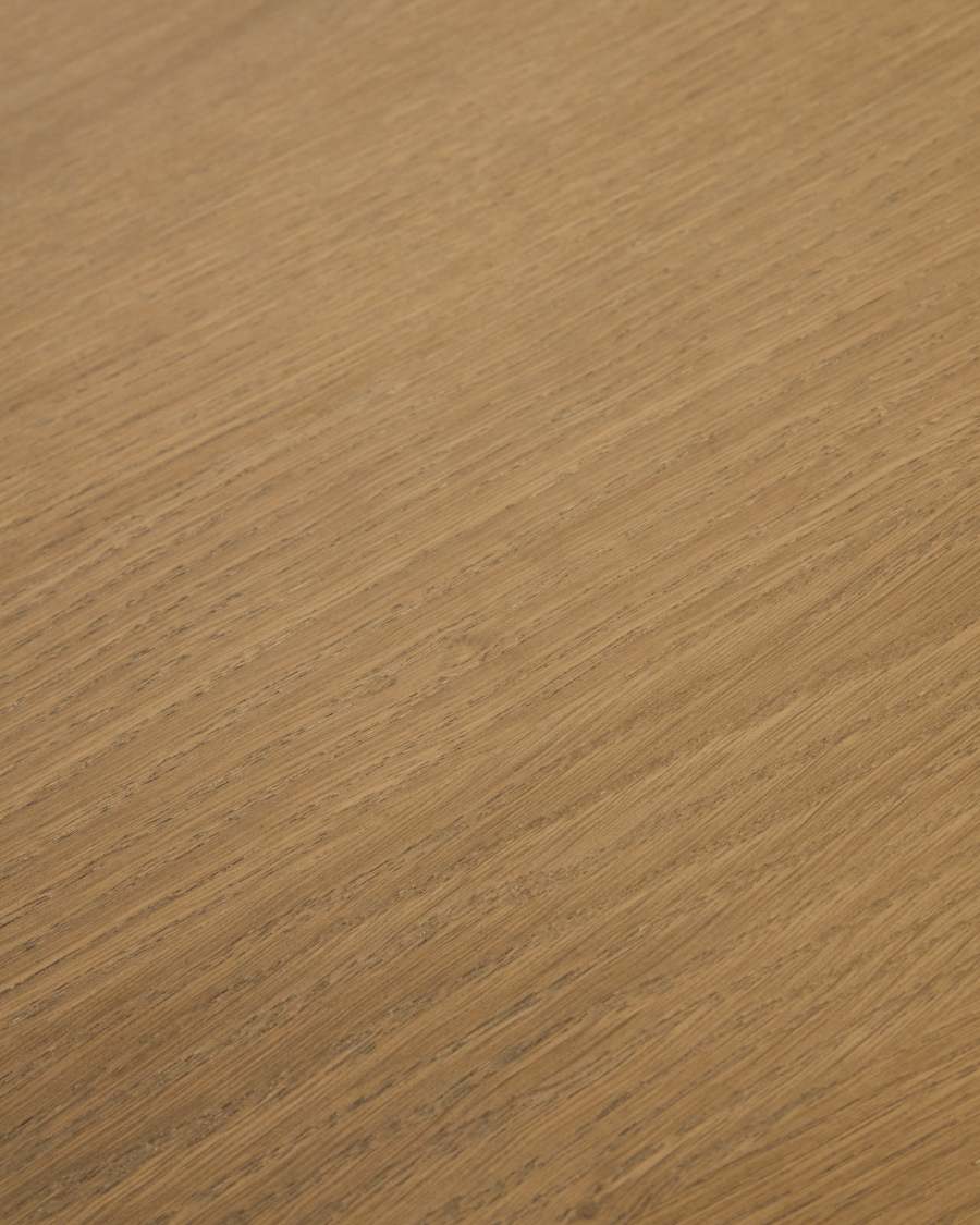 Arelida table in oak veneer and solid oak wood with light brown finish 200 x 100cm