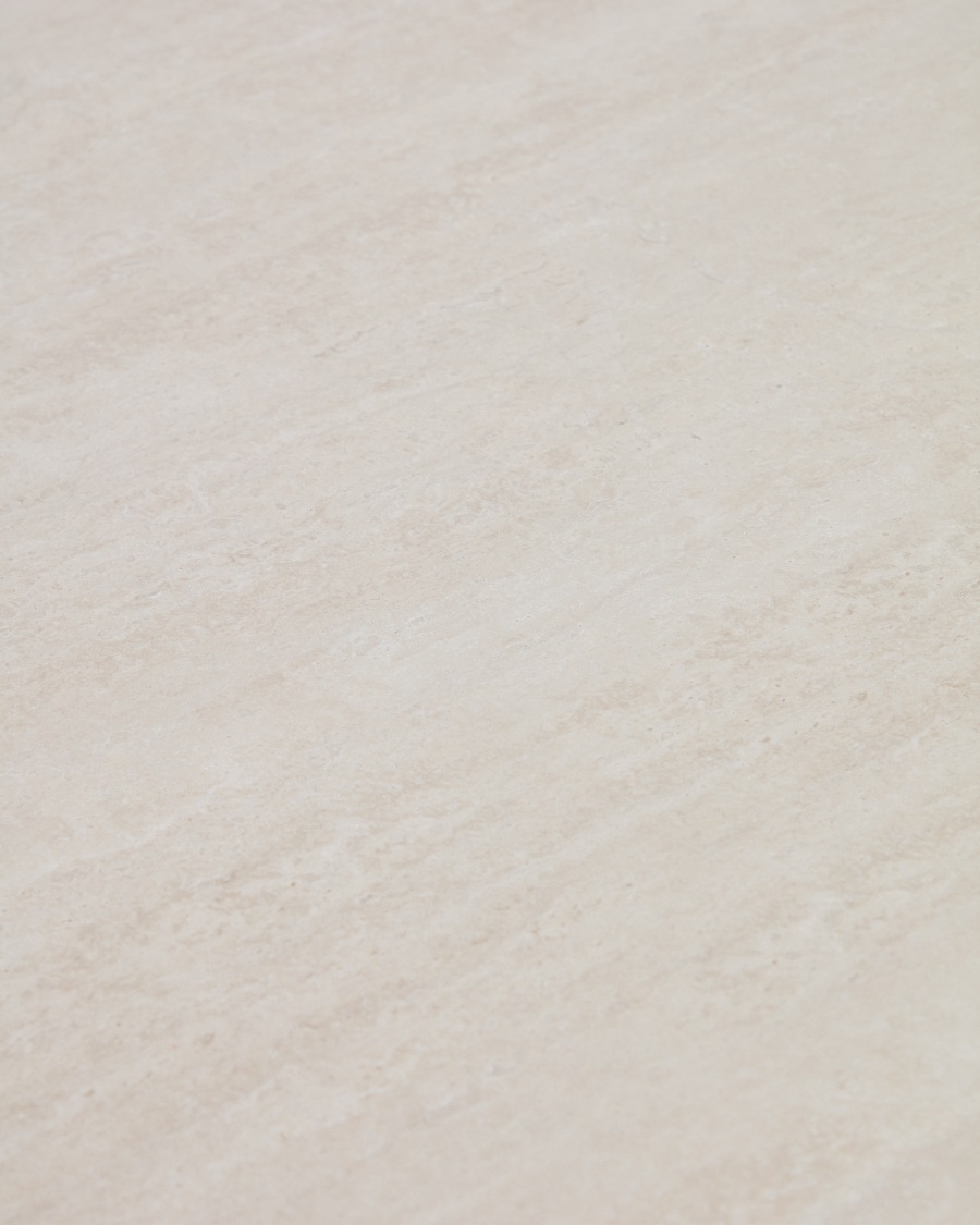 Table Anafi en pierre frittée et aluminium beige 180 x 90 cm