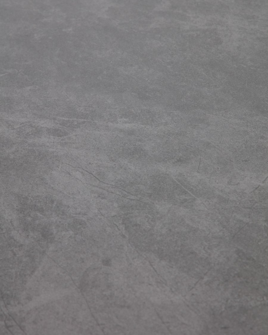 Table Anafi en pierre frittée et aluminium graphite 180 x 90 cm