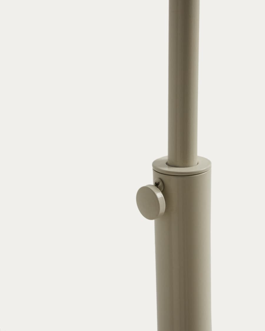 Madali floor lamp in steel with white finish and white marble with adaptor UK