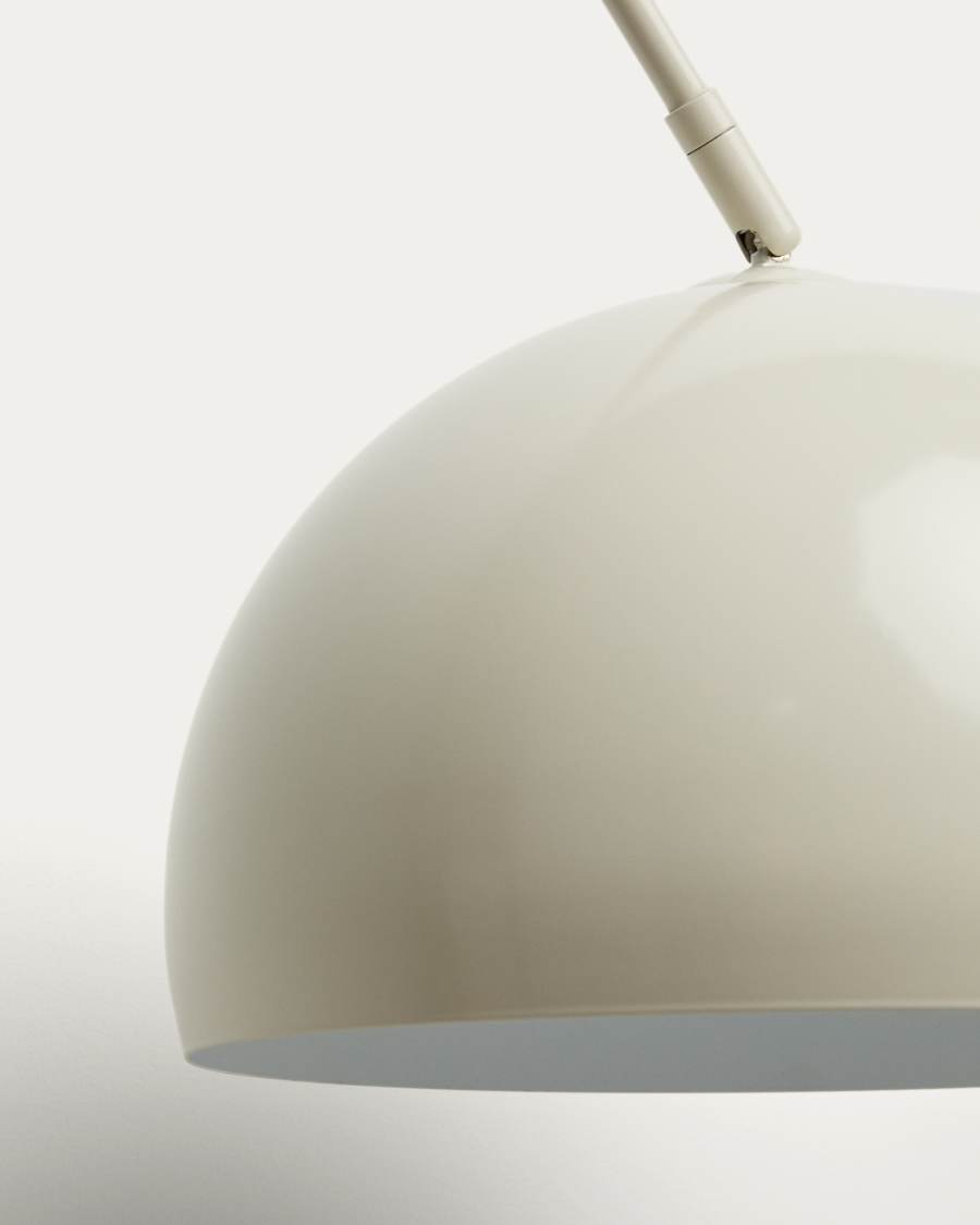 Madali floor lamp in steel with white finish and white marble with adaptor UK