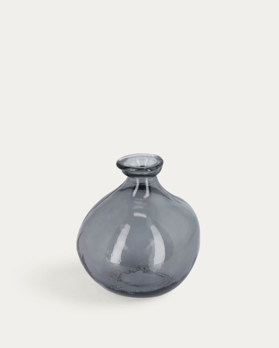 Vaso Brenna piccolo blu in vetro 100% riciclato