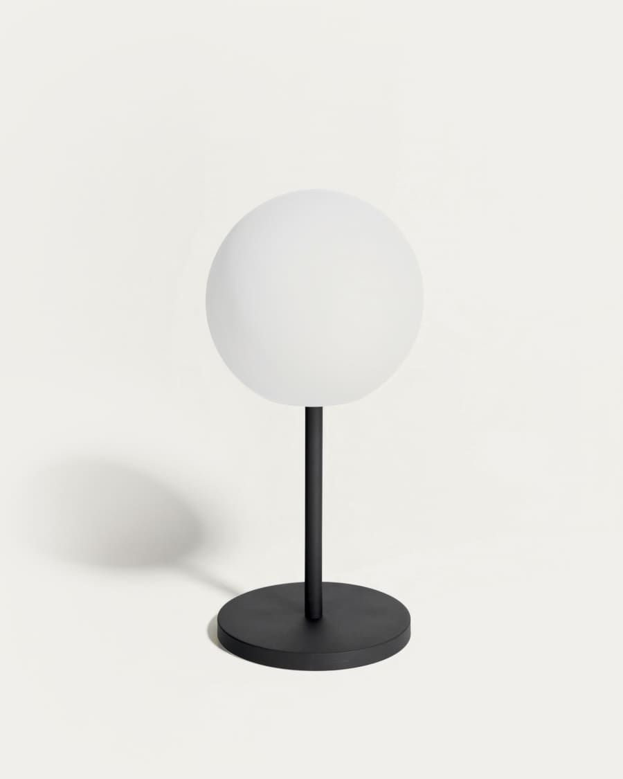 Outdoor Dinesh table lamp in black steel